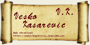 Vesko Kašarević vizit kartica